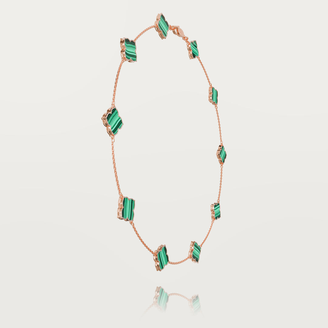 Refined oriental multi-clover necklace