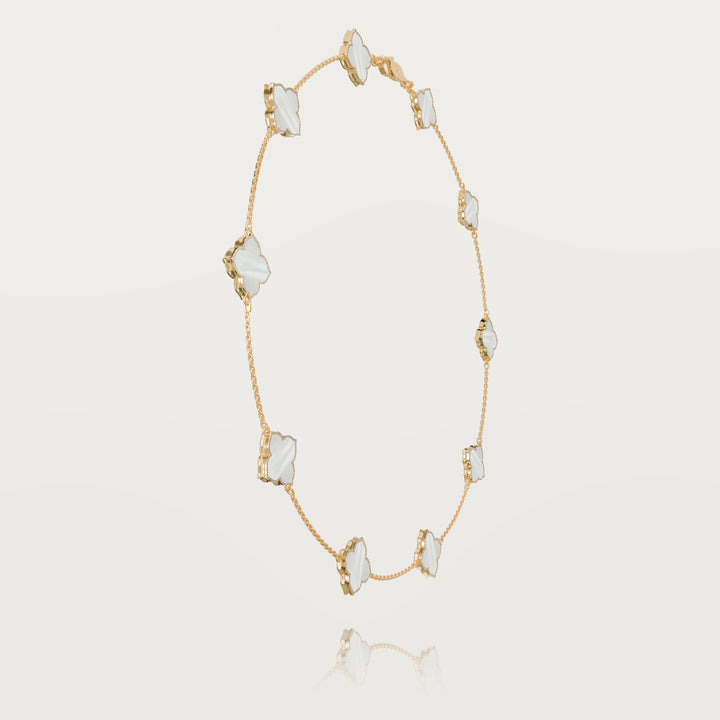 Refined oriental multi-clover necklace