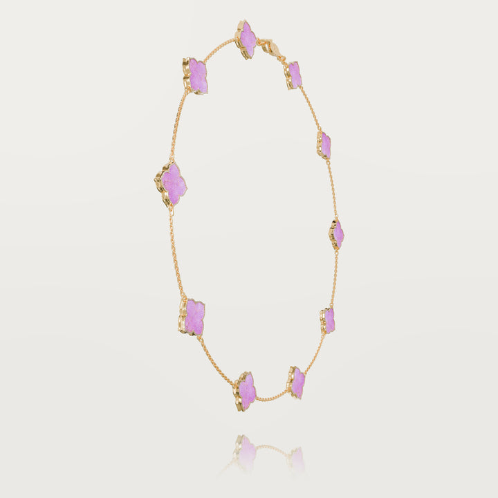 Refined oriental multi-clover necklace