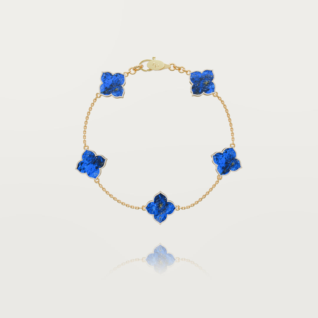 Refined oriental multi-clover bracelet 