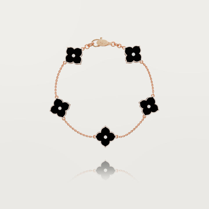 Oriental radiance multi clovers bracelet 