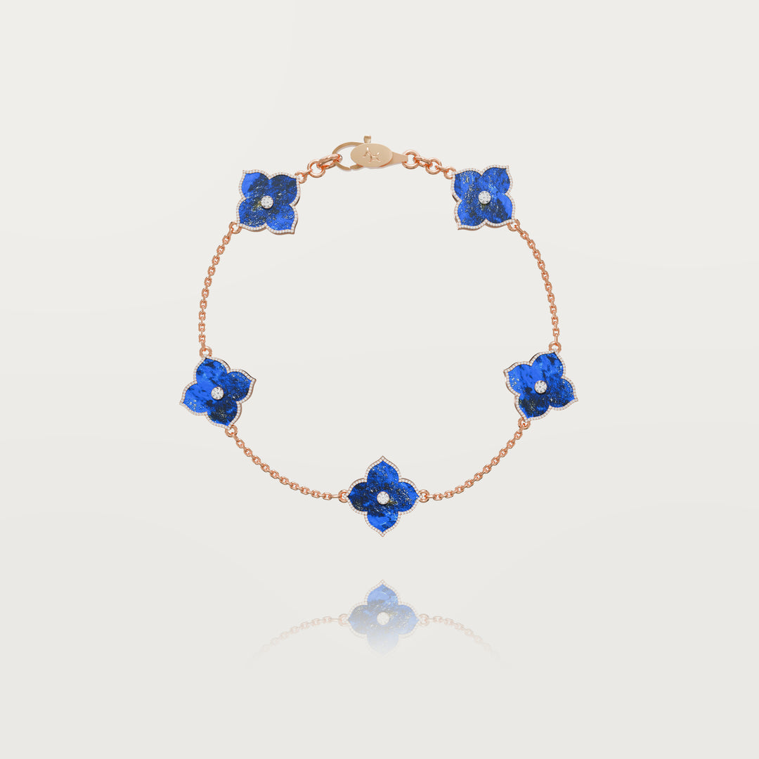 Oriental radiance multi clovers bracelet 