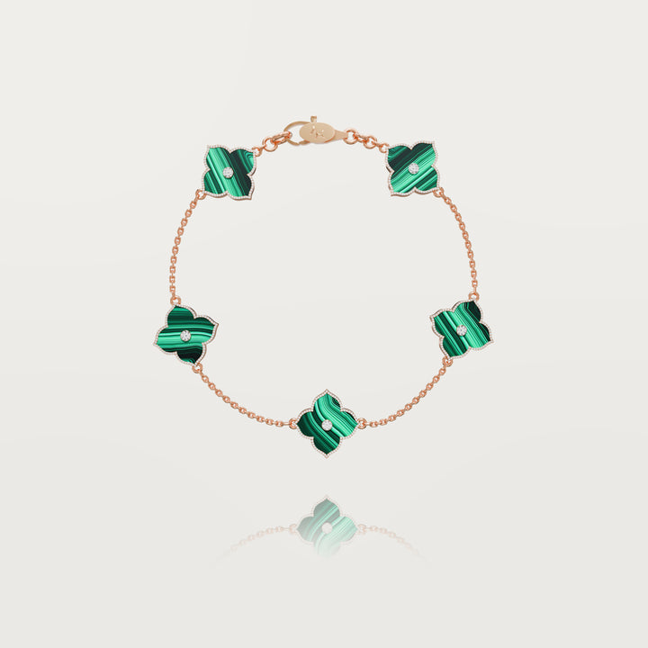 Oriental radiance multi clovers bracelet 