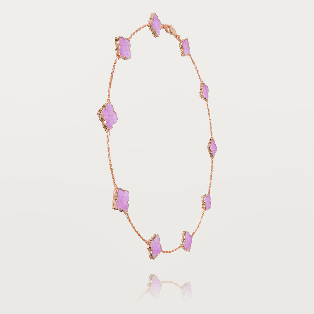 Refined oriental multi-clover necklace