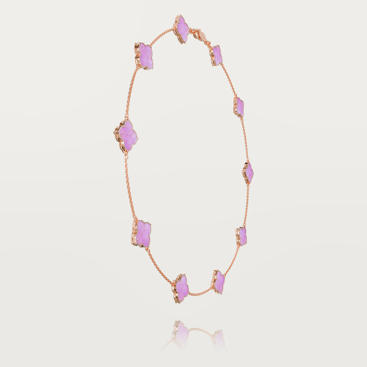 Refined oriental multi-clover necklace