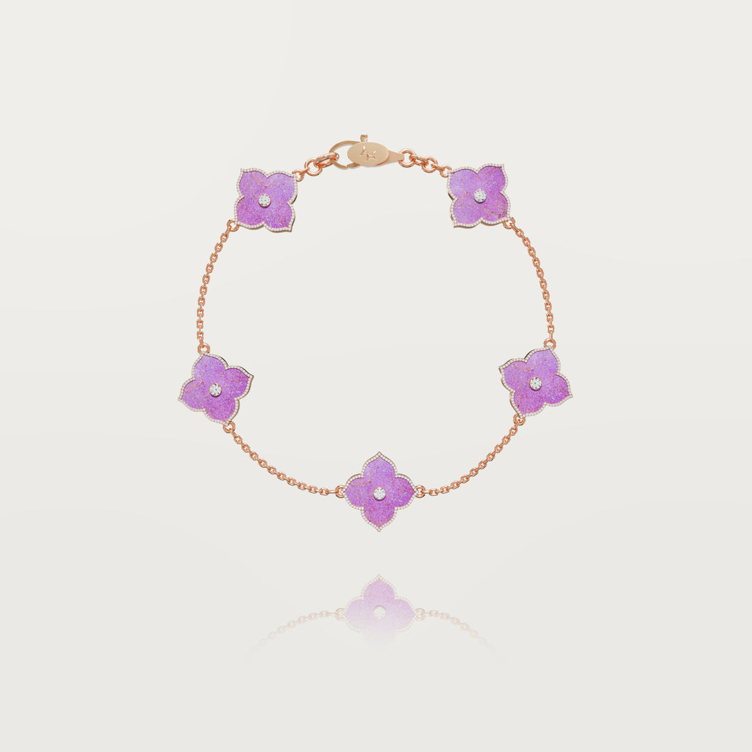 Oriental radiance multi clovers bracelet 