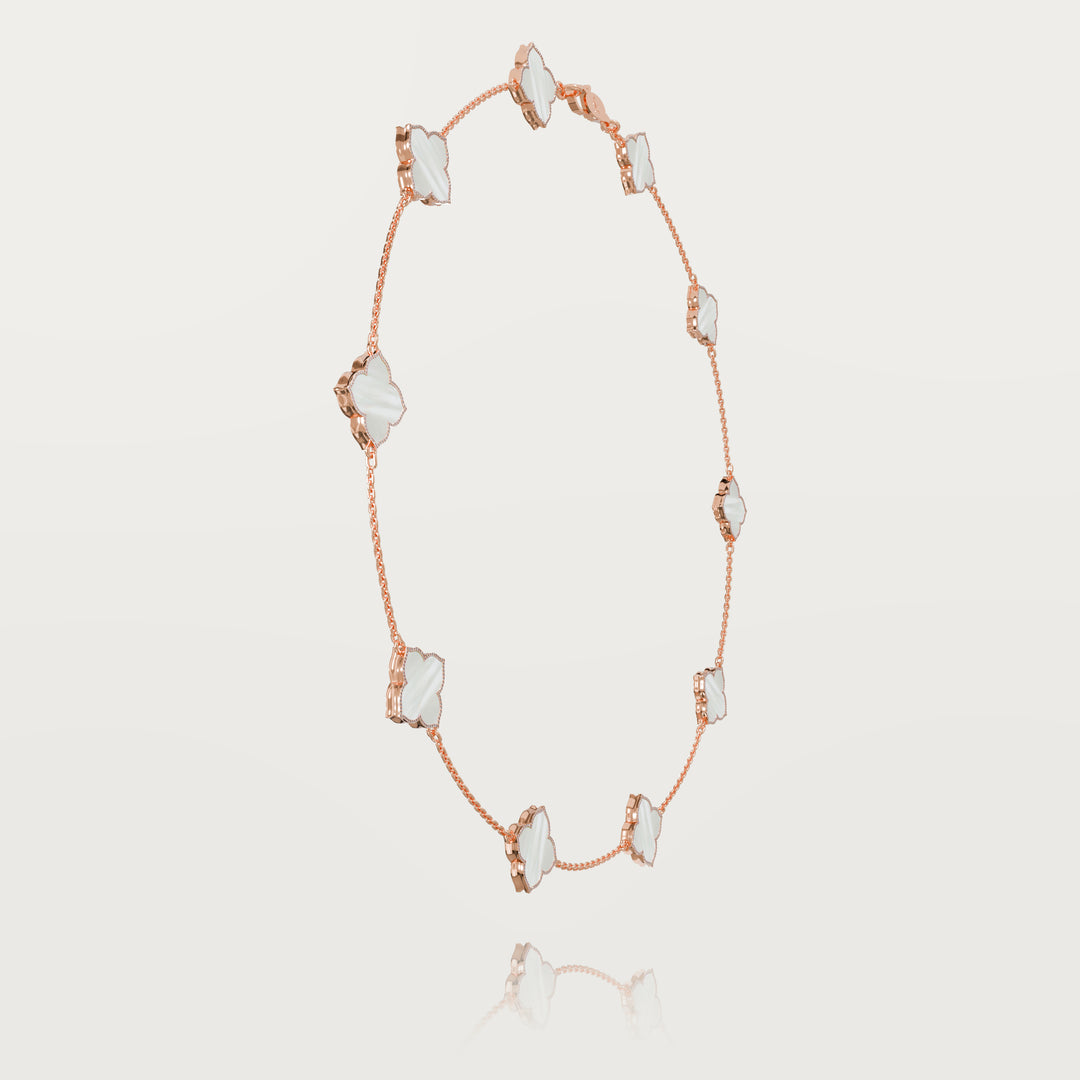 Refined oriental multi-clover necklace