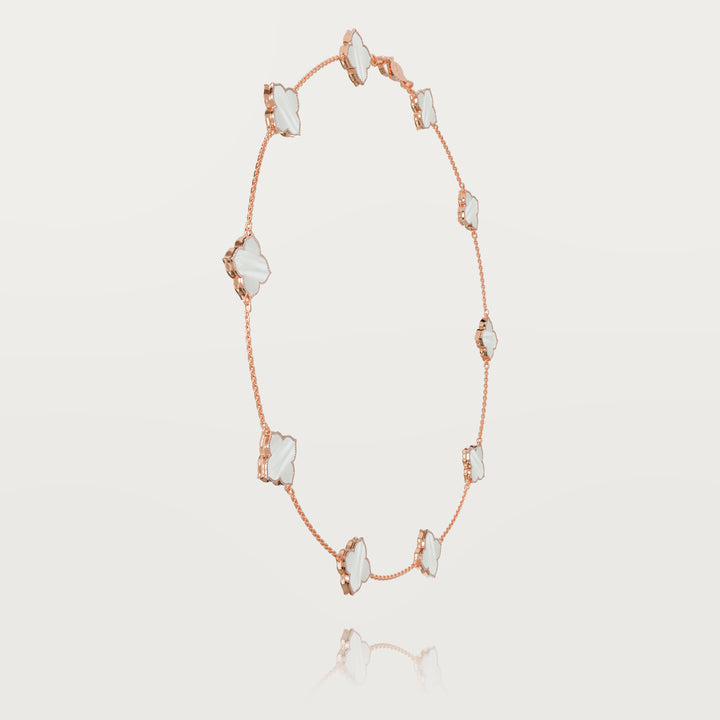 Refined oriental multi-clover necklace