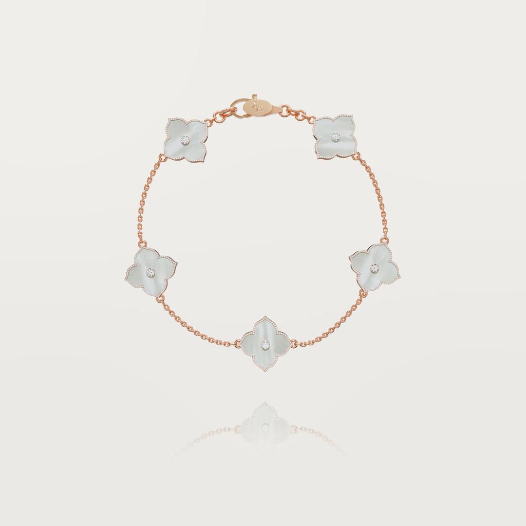 Oriental radiance multi clovers bracelet 