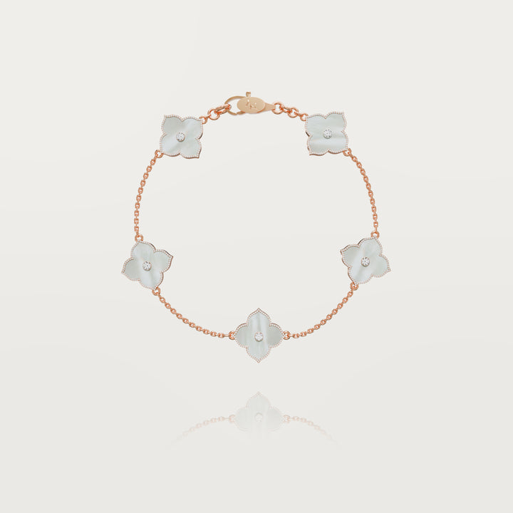 Oriental radiance multi clovers bracelet 