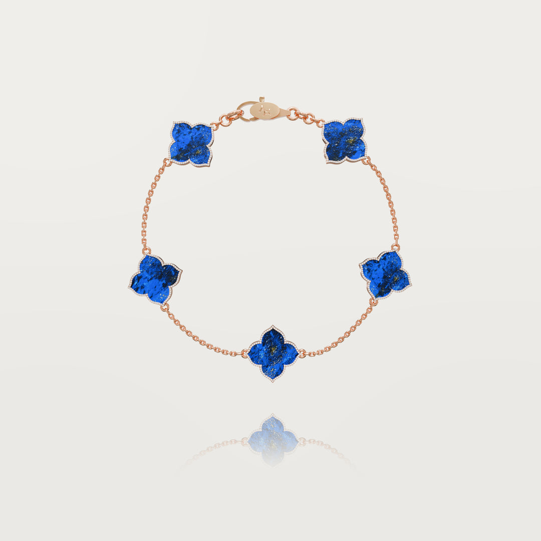 Refined oriental multi-clover bracelet 