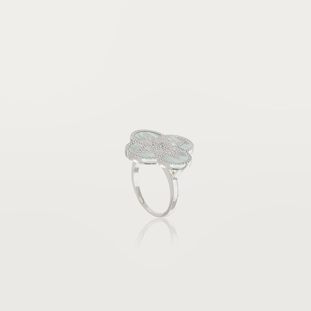 Bague trèfle éternel