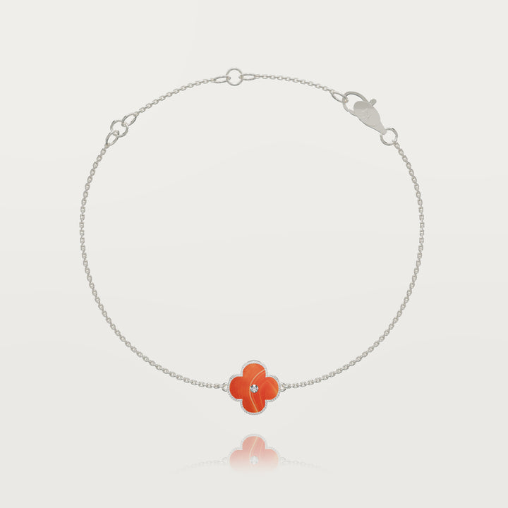 Bracelet trèfle lueur solitaire