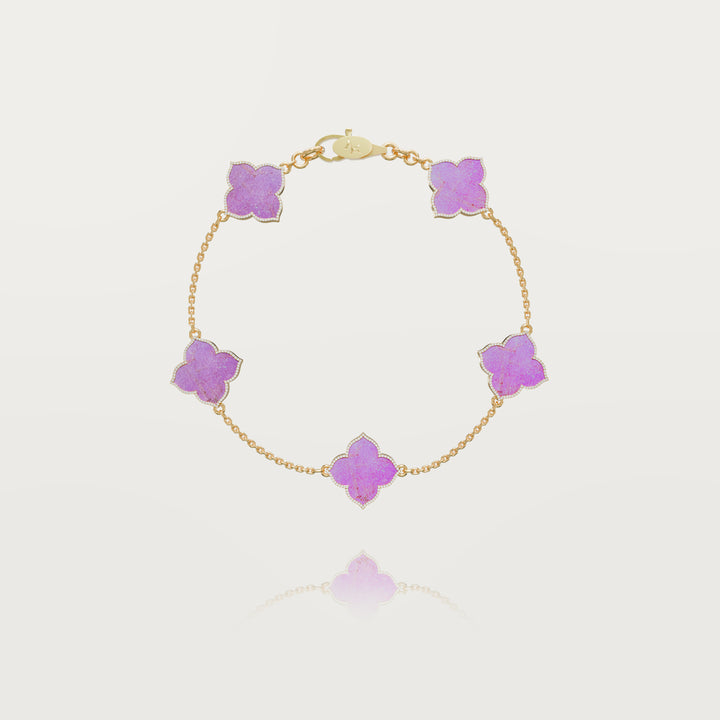 Refined oriental multi-clover bracelet 