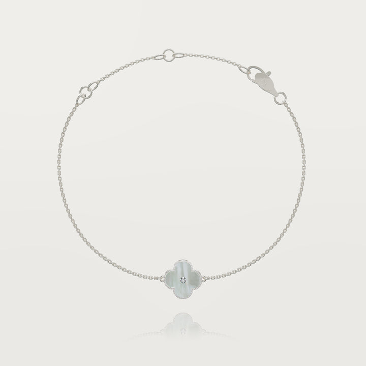 Bracelet trèfle lueur solitaire