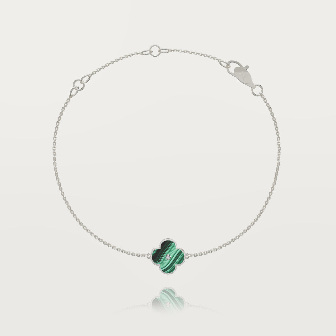 Bracelet trèfle lueur solitaire