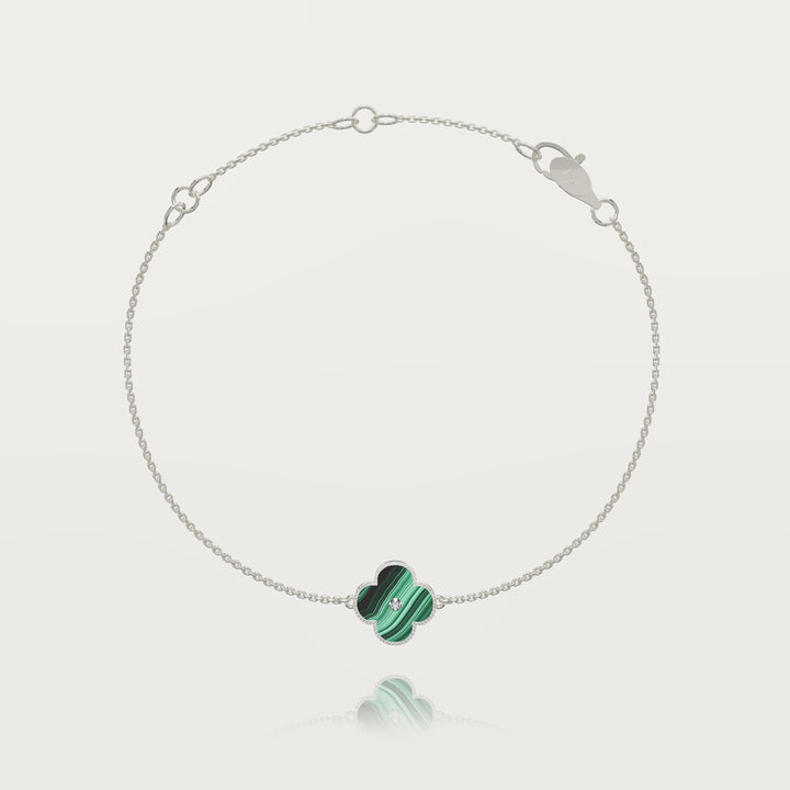 Bracelet trèfle lueur solitaire