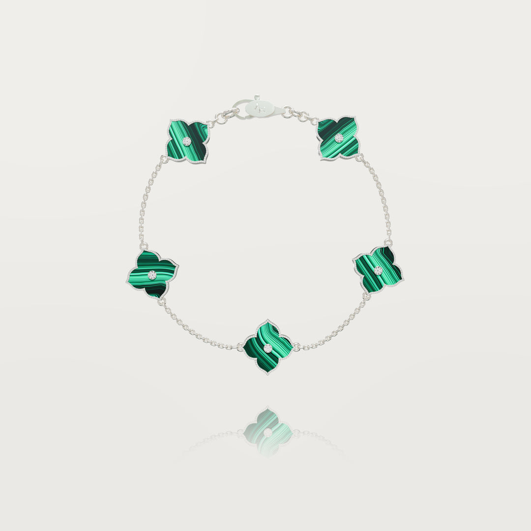 Oriental radiance multi clovers bracelet 