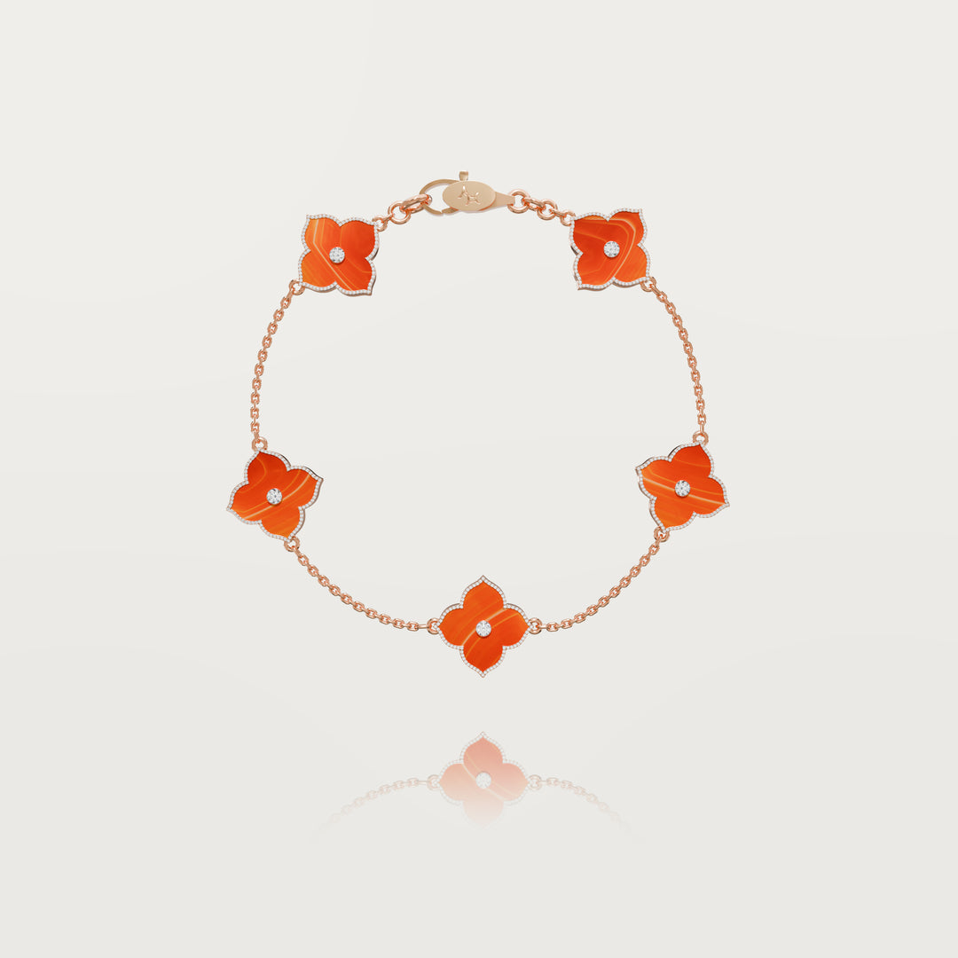 Oriental radiance multi clovers bracelet 