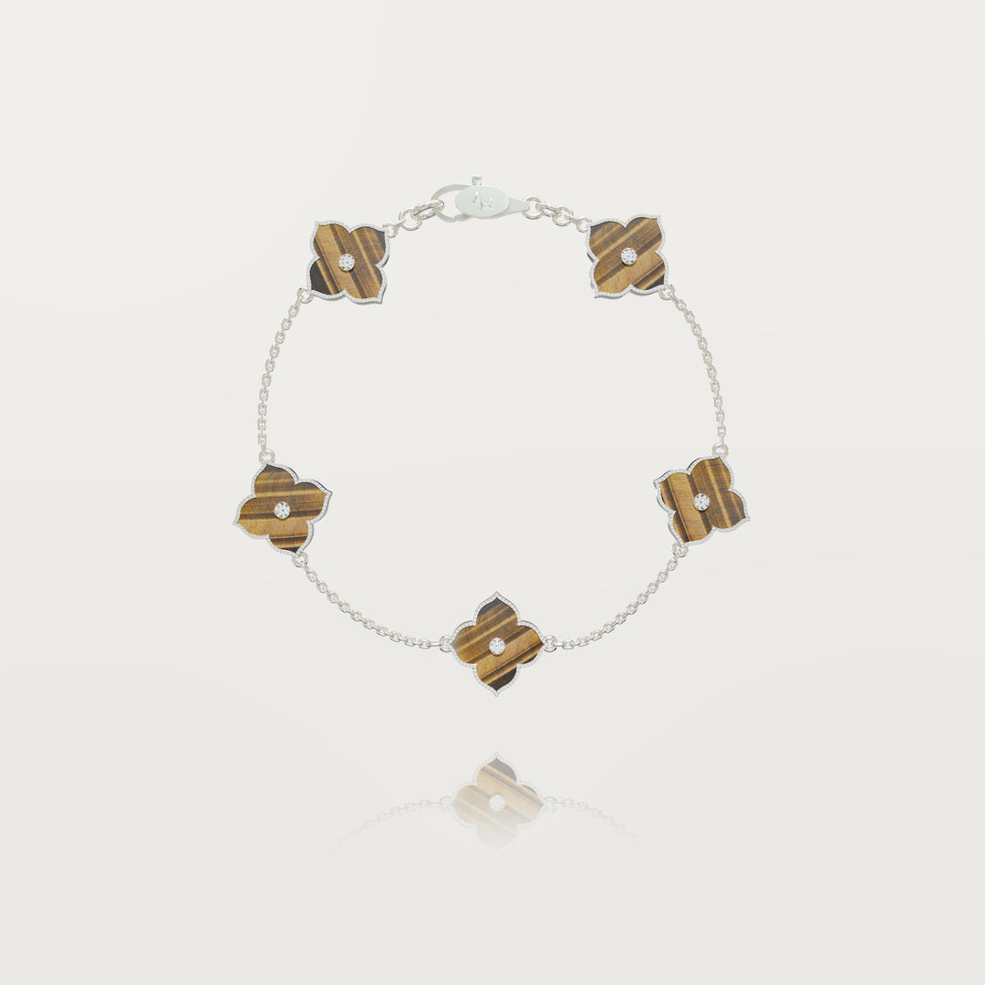 Oriental radiance multi clovers bracelet 