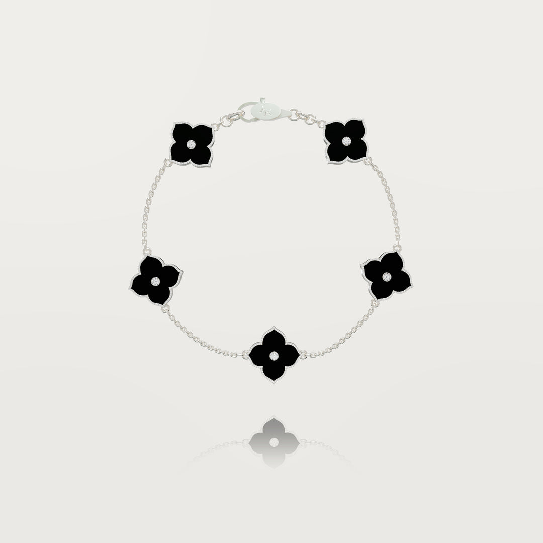 Oriental radiance multi clovers bracelet 