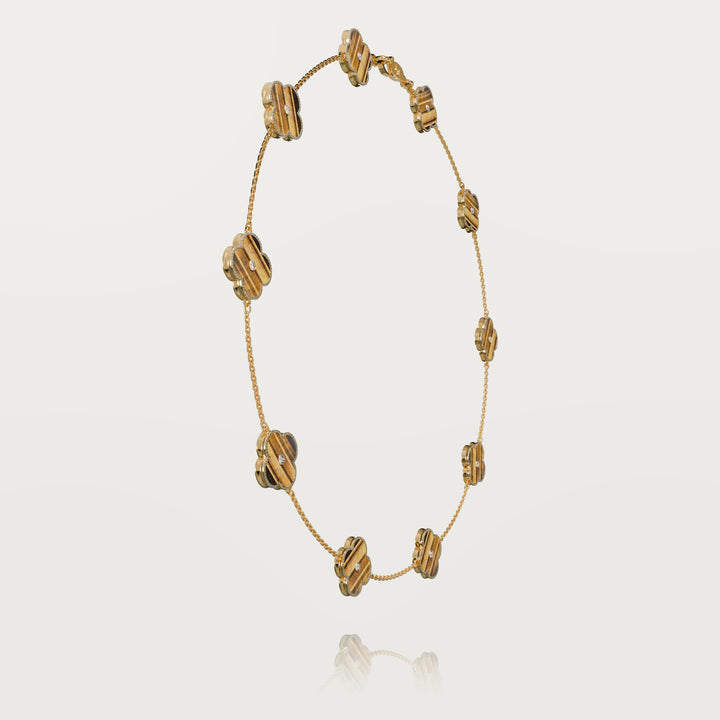 Collier multi trèfles lueur solitaire